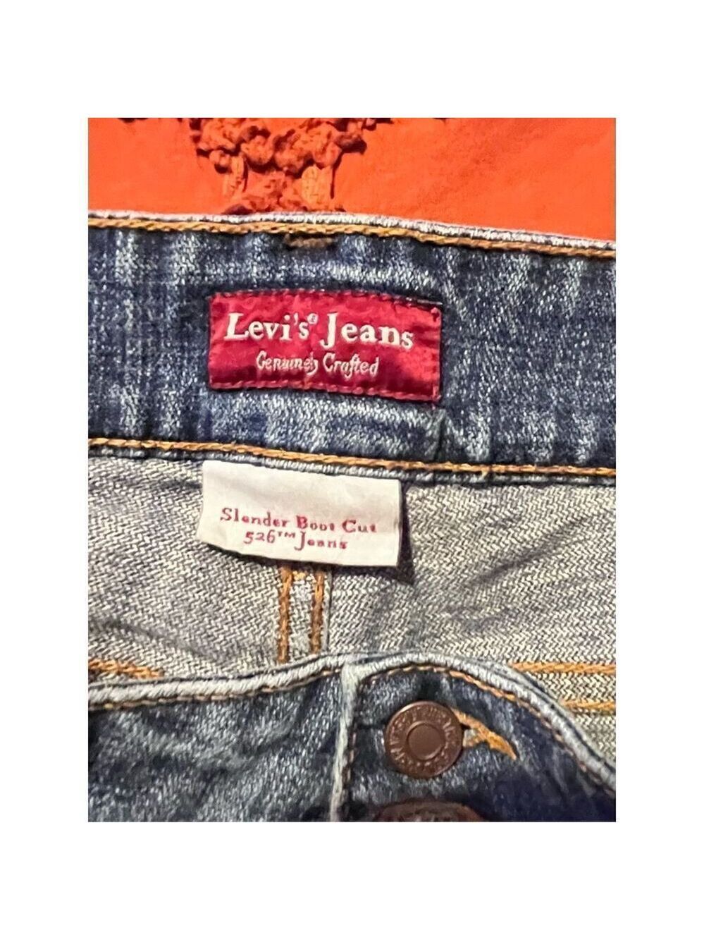 Levi's Jeans Genuinely Crafted slender boot cut 526 size 12 medium flower pocket - Picture 4 of 13